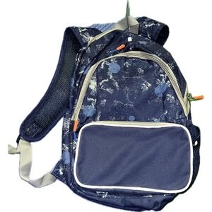 Cat & Jack Kids Backpack Boys Blue NWT 12" X 6.5" X 17" School Supplies Book Bag